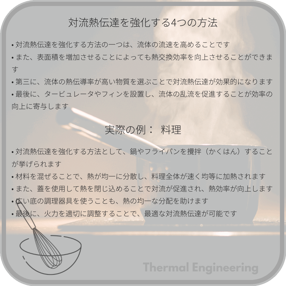 対流熱伝達を強化する4つの方法