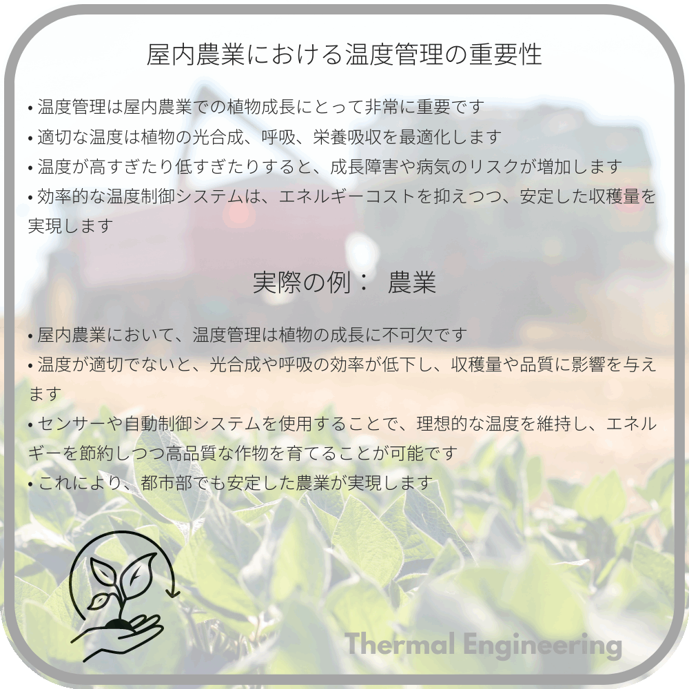 屋内農業における温度管理の重要性
