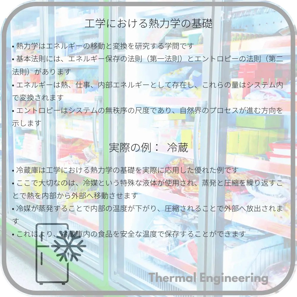 工学における熱力学の基礎
