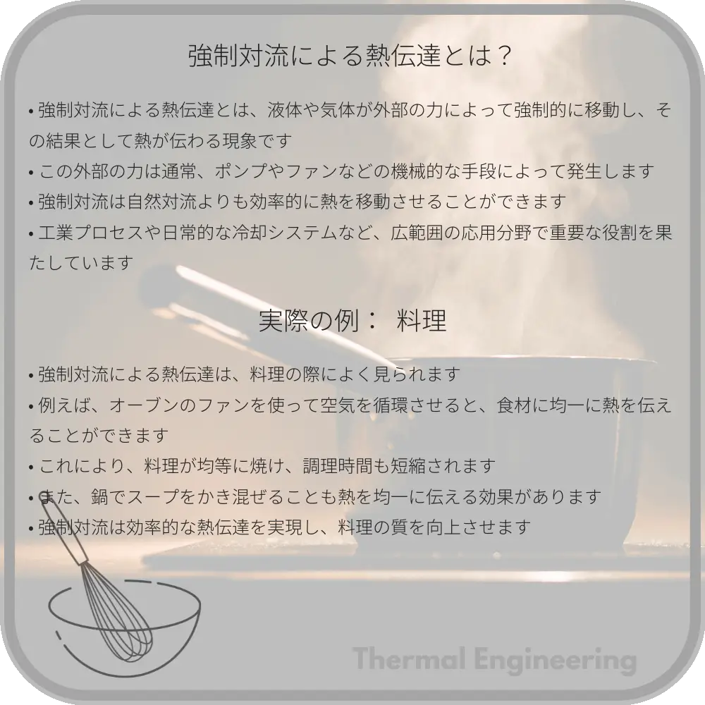 強制対流による熱伝達とは？