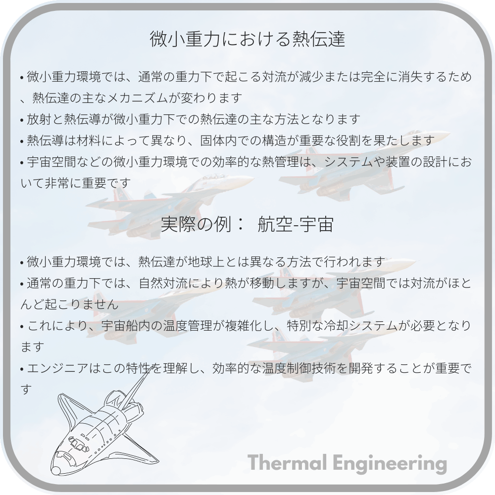 微小重力における熱伝達