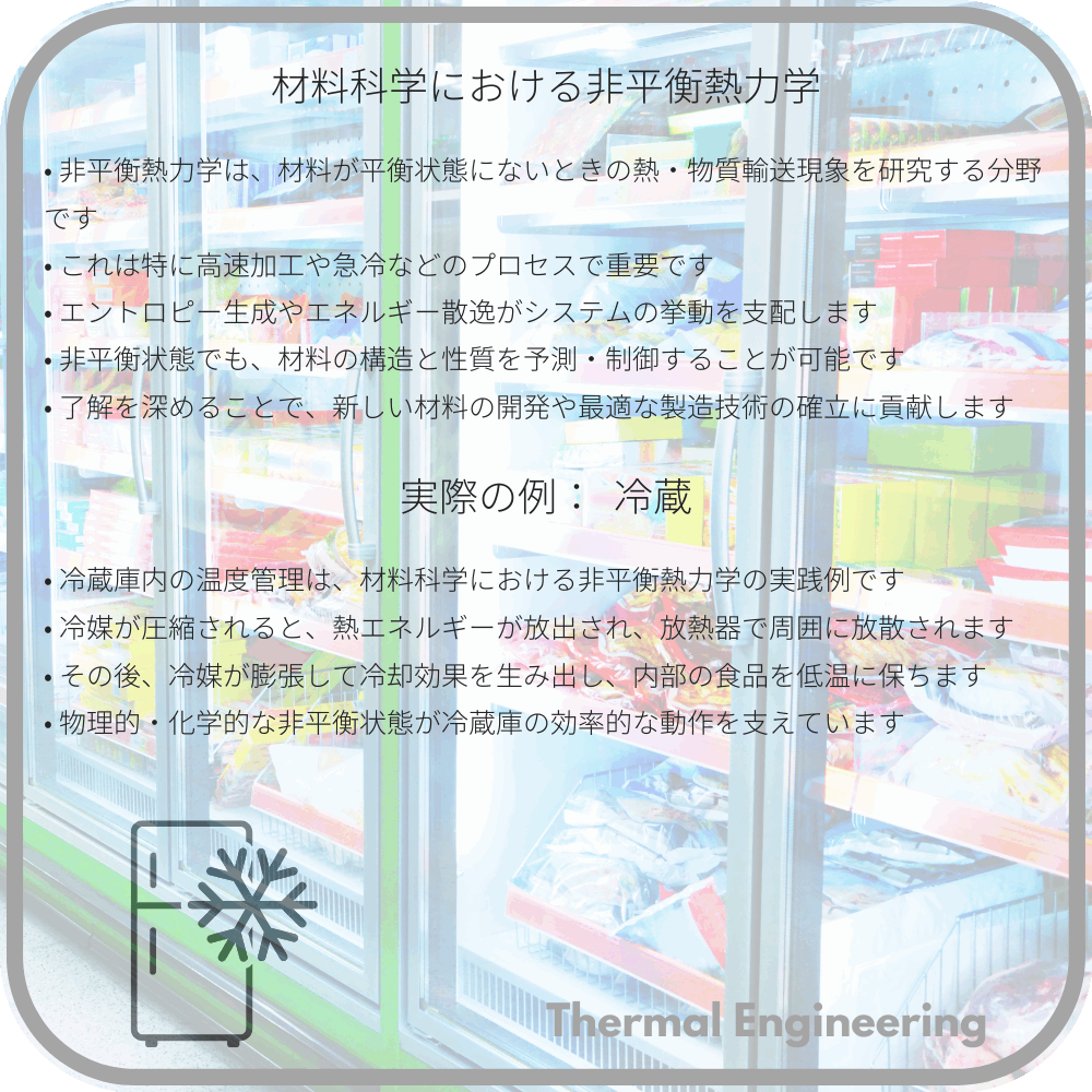材料科学における非平衡熱力学