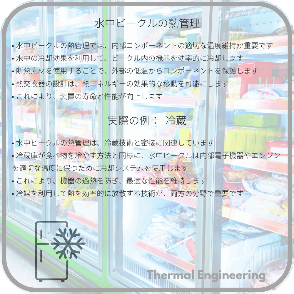 水中ビークルの熱管理