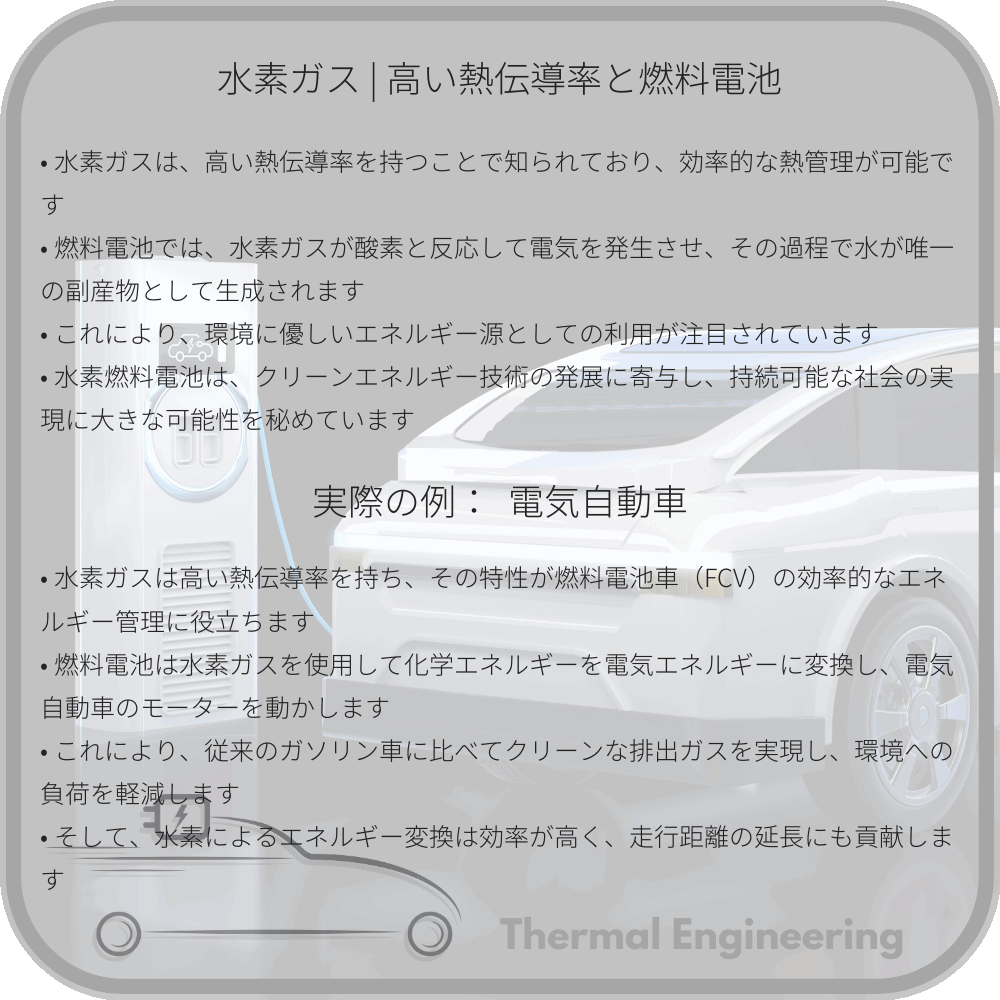 水素ガス | 高い熱伝導率と燃料電池
