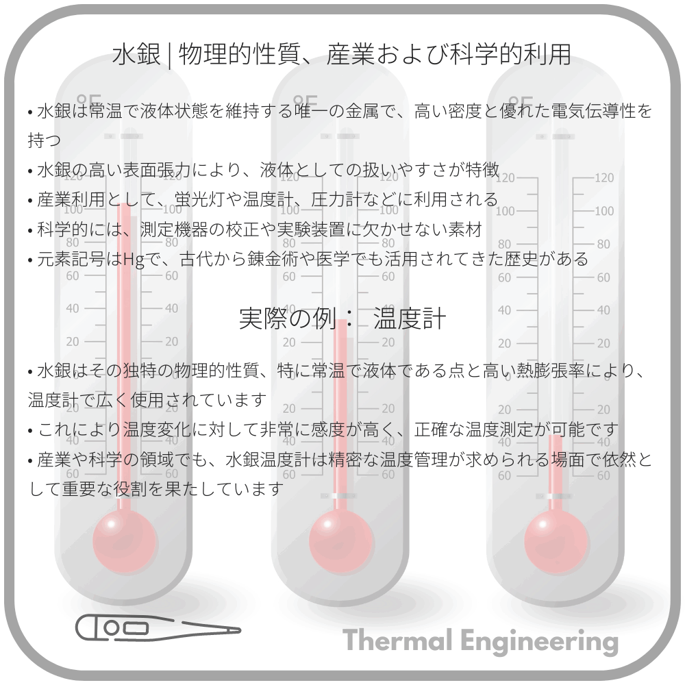 水銀 | 物理的性質、産業および科学的利用