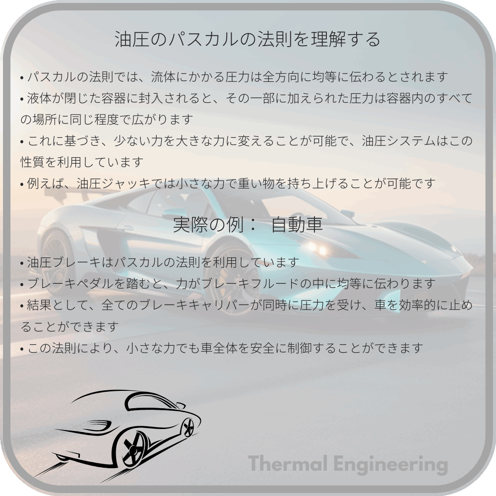 油圧のパスカルの法則を理解する