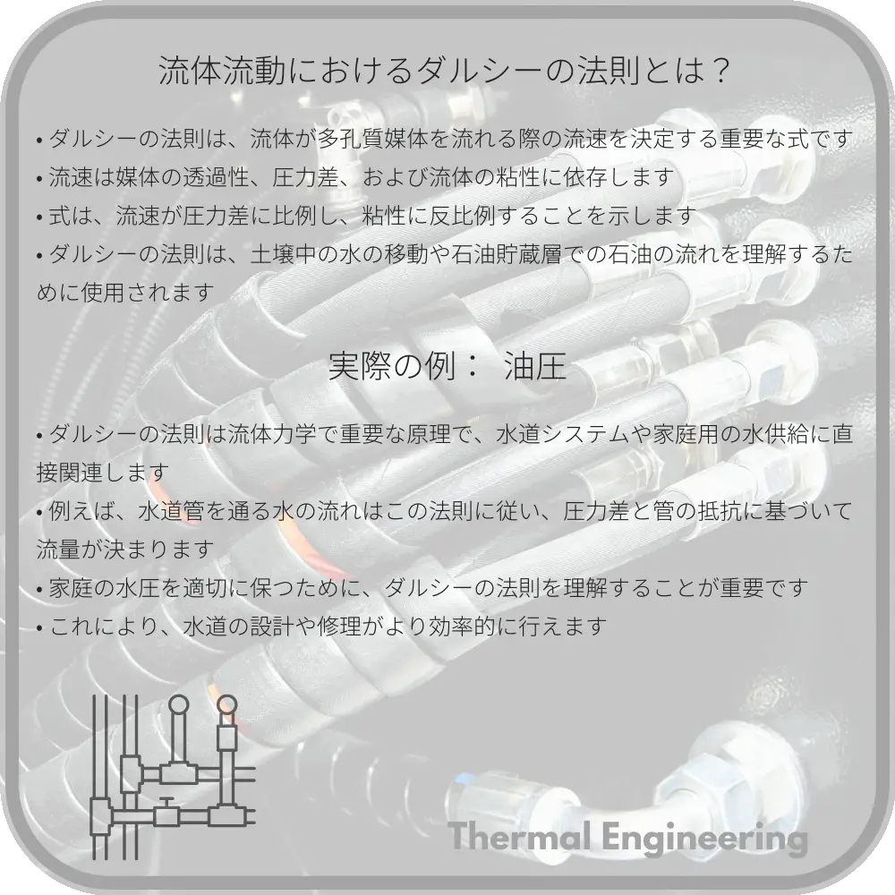 流体流動におけるダルシーの法則とは？