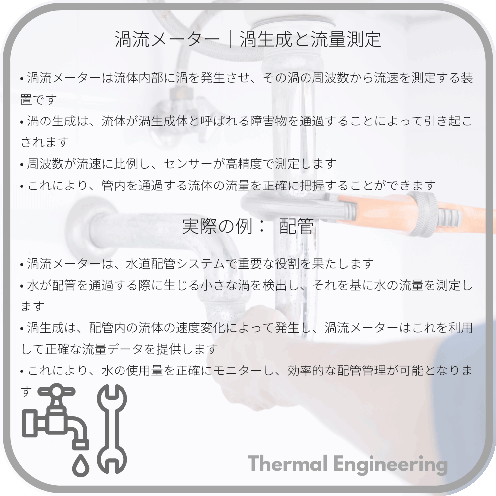 渦流メーター|渦生成と流量測定
