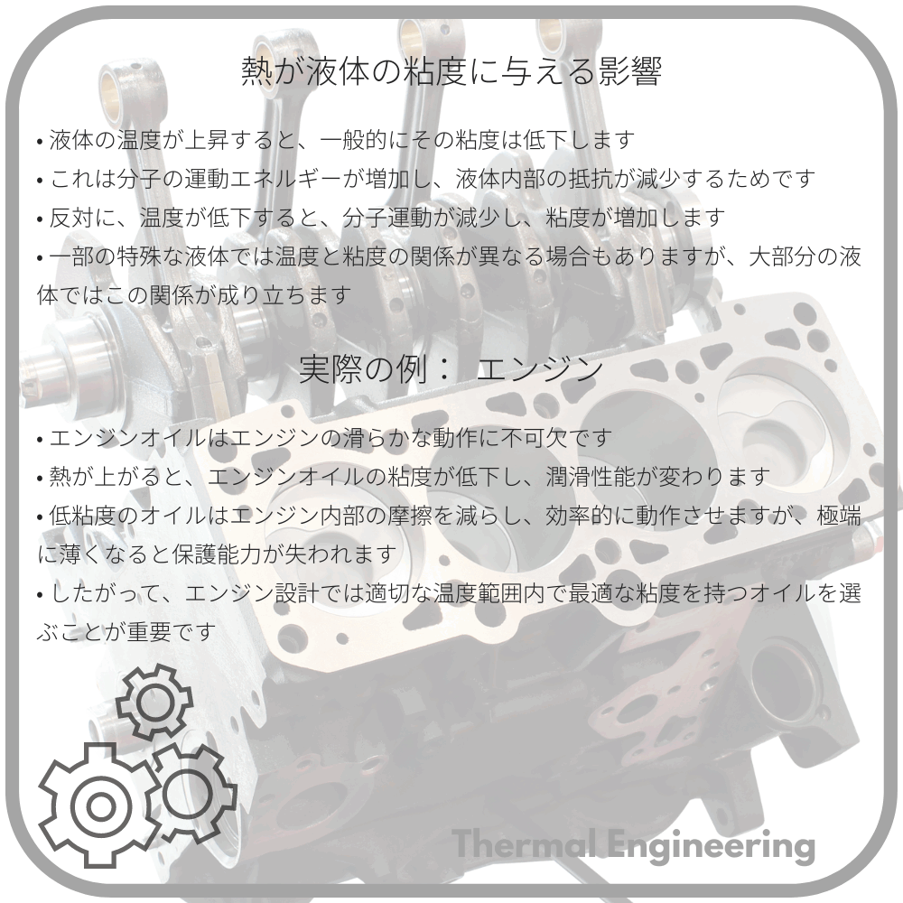 熱が液体の粘度に与える影響
