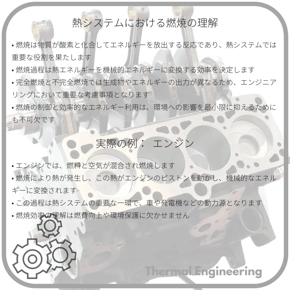 熱システムにおける燃焼の理解