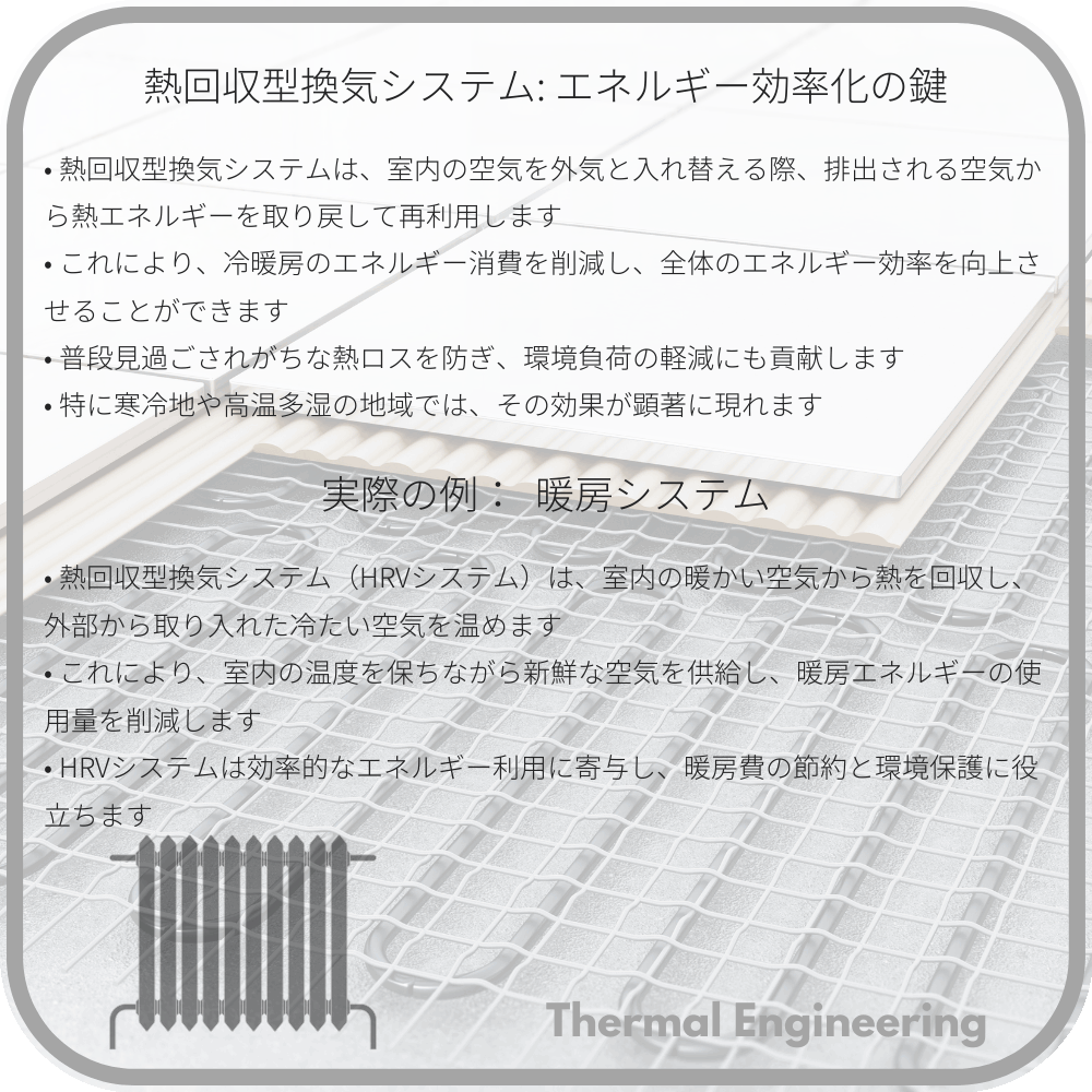 熱回収型換気システム: エネルギー効率化の鍵