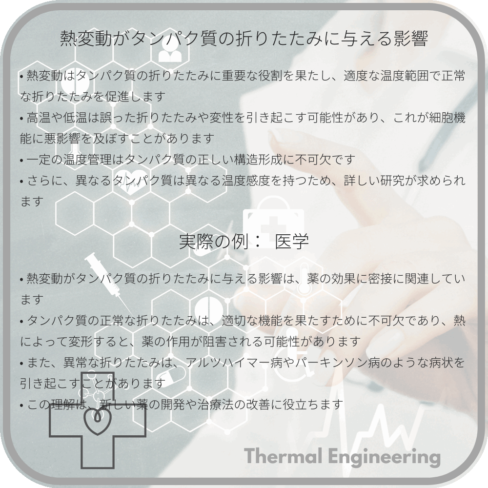 熱変動がタンパク質の折りたたみに与える影響