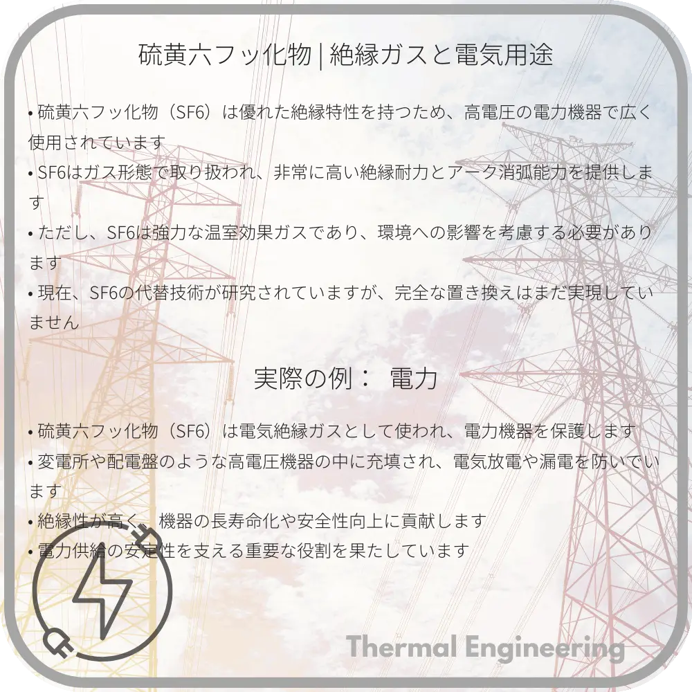硫黄六フッ化物 | 絶縁ガスと電気用途