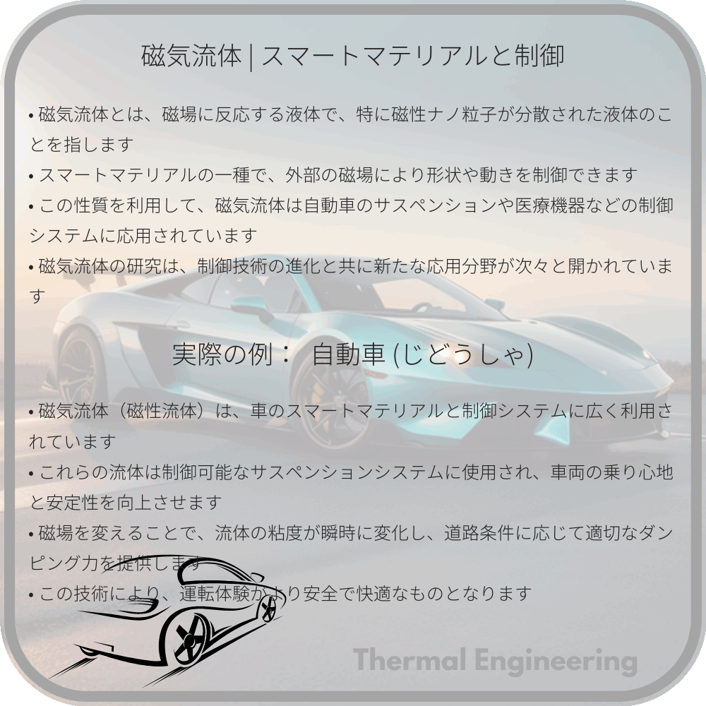 磁気流体 | スマートマテリアルと制御