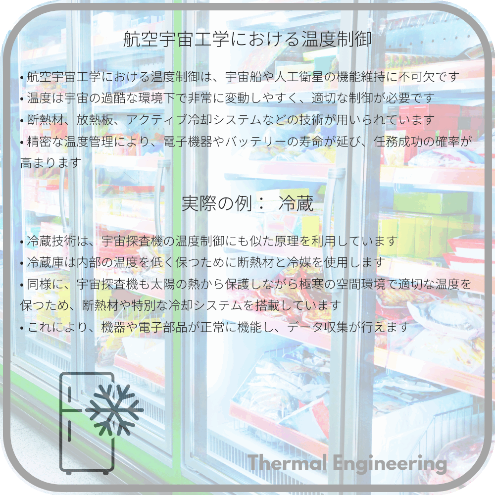 航空宇宙工学における温度制御