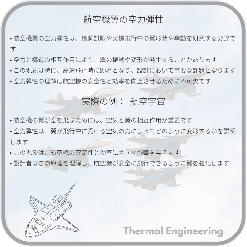 航空機翼の空力弾性