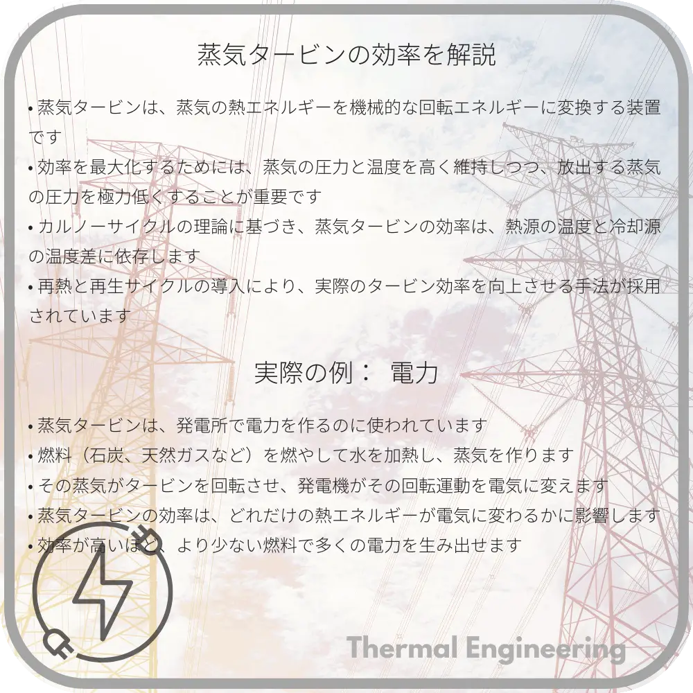 蒸気タービンの効率を解説