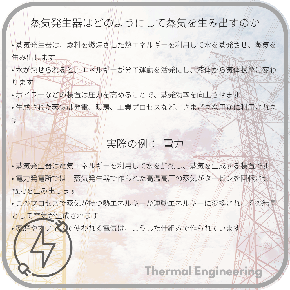 蒸気発生器はどのようにして蒸気を生み出すのか