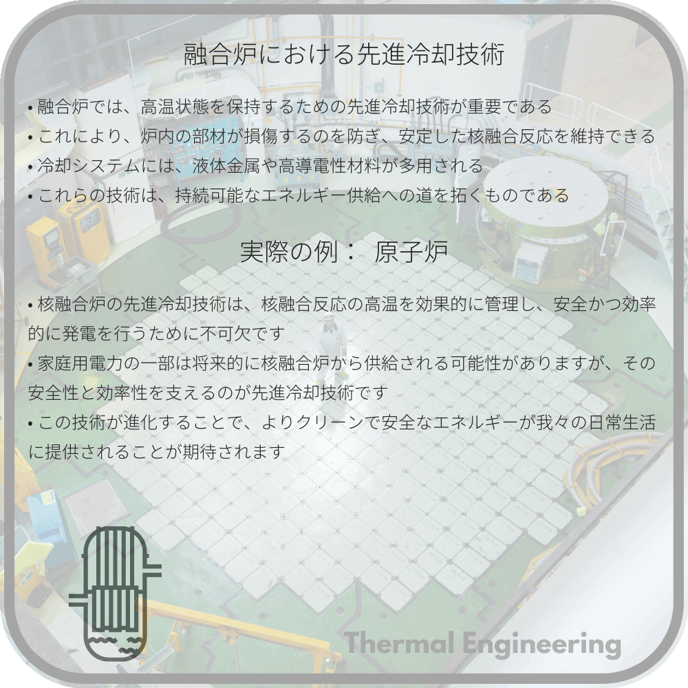 融合炉における先進冷却技術
