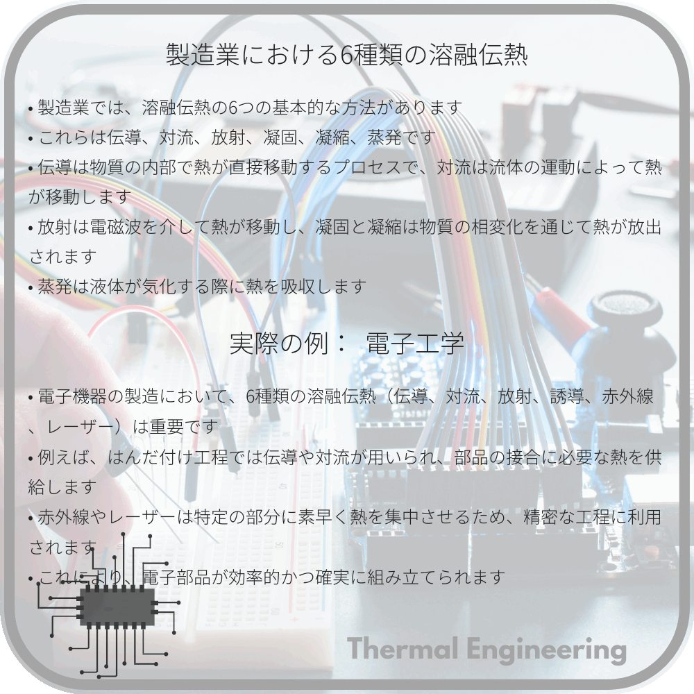 製造業における6種類の溶融伝熱