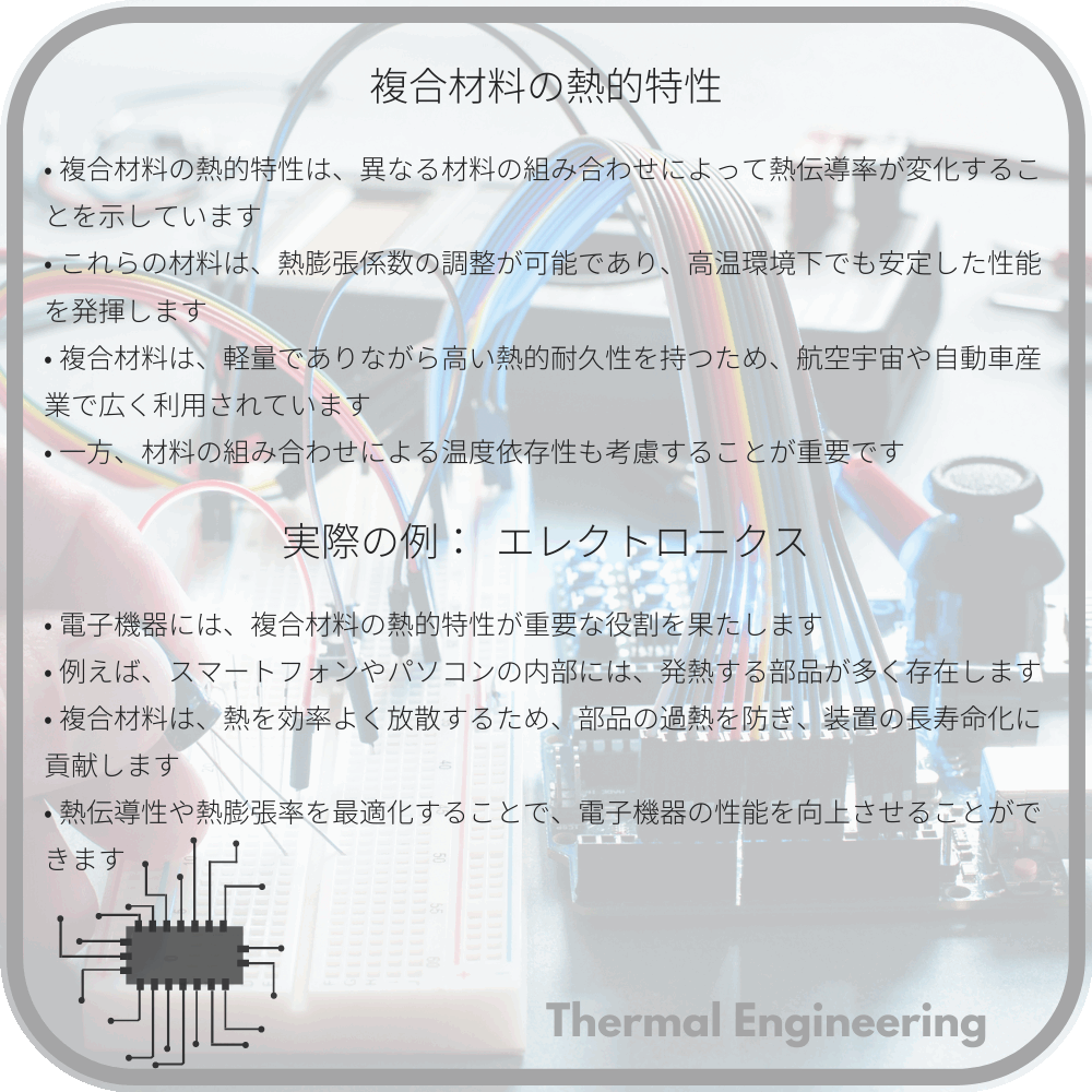 複合材料の熱的特性