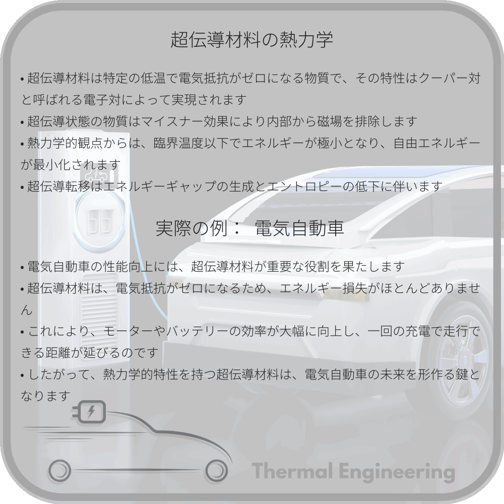 超伝導材料の熱力学