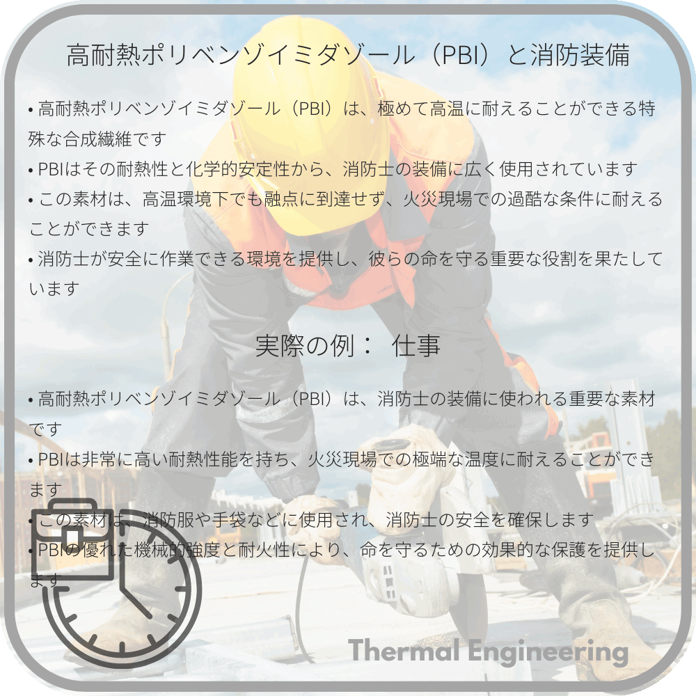 高耐熱ポリベンゾイミダゾール(PBI)と消防装備
