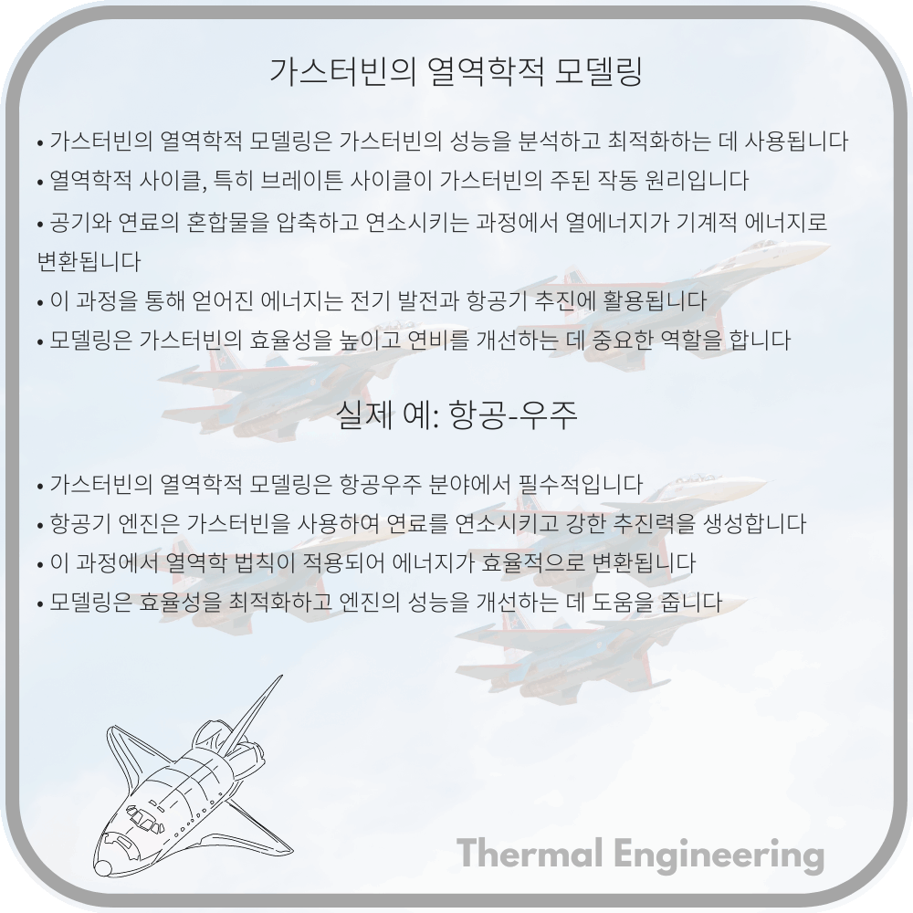 가스터빈의 열역학적 모델링