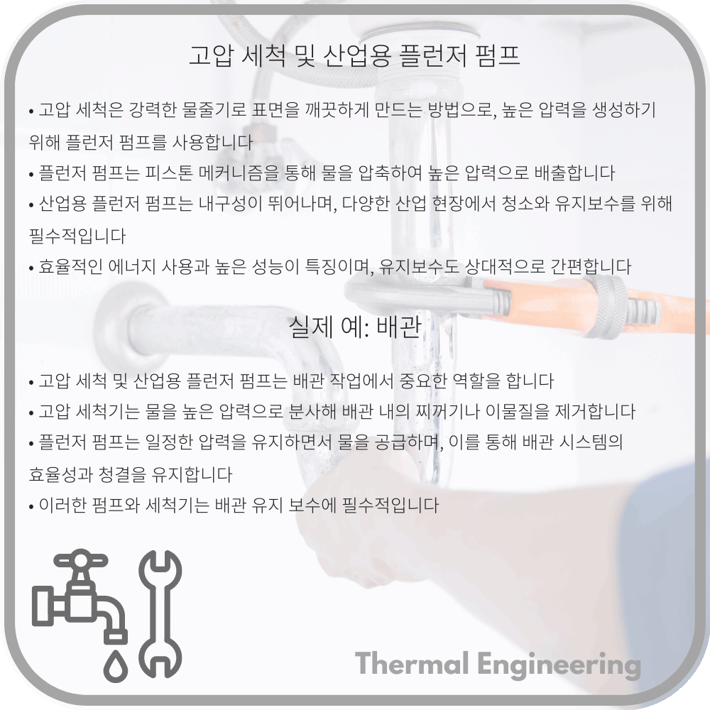 고압 세척 및 산업용 플런저 펌프