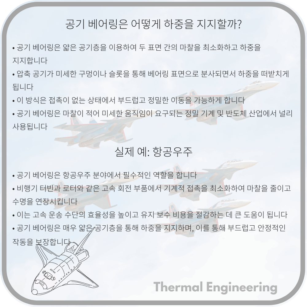 공기 베어링은 어떻게 하중을 지지할까?