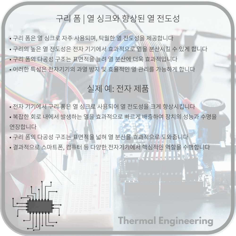 구리 폼 | 열 싱크와 향상된 열 전도성