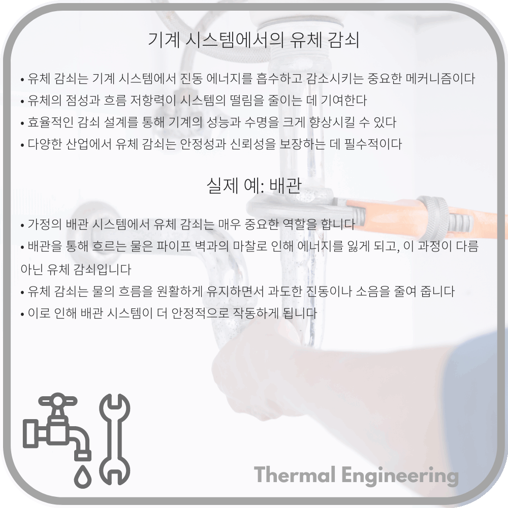 기계 시스템에서의 유체 감쇠