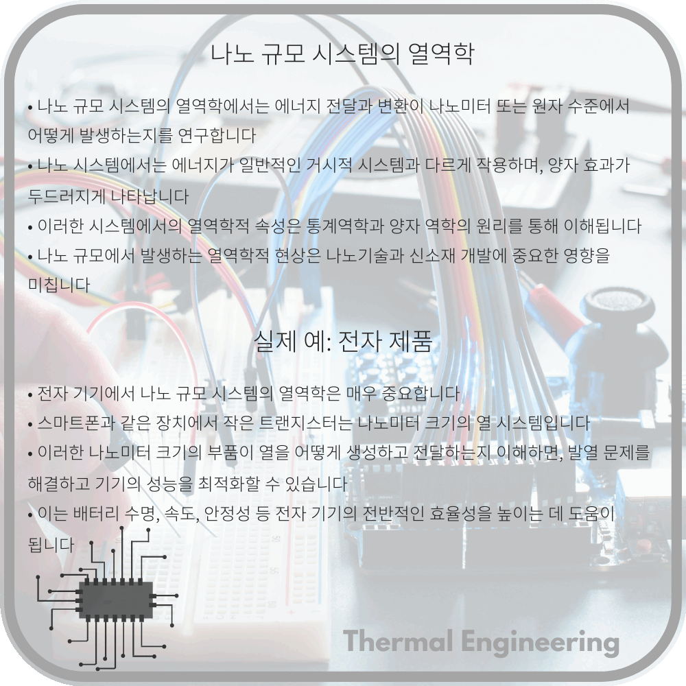 나노 규모 시스템의 열역학