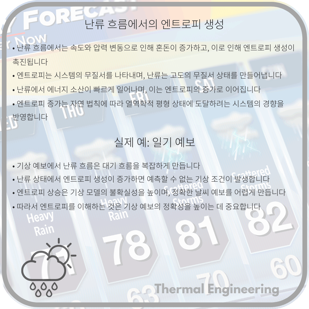 난류 흐름에서의 엔트로피 생성