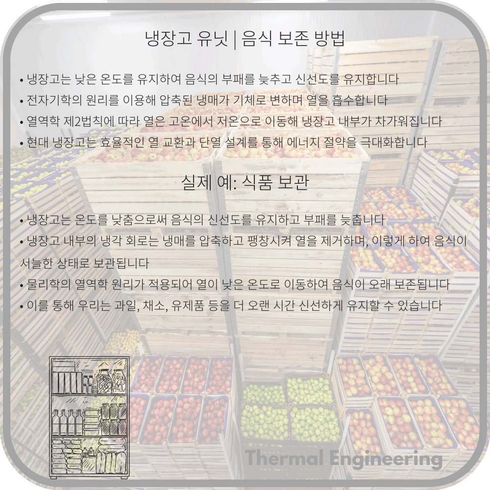 냉장고 유닛 | 음식 보존 방법