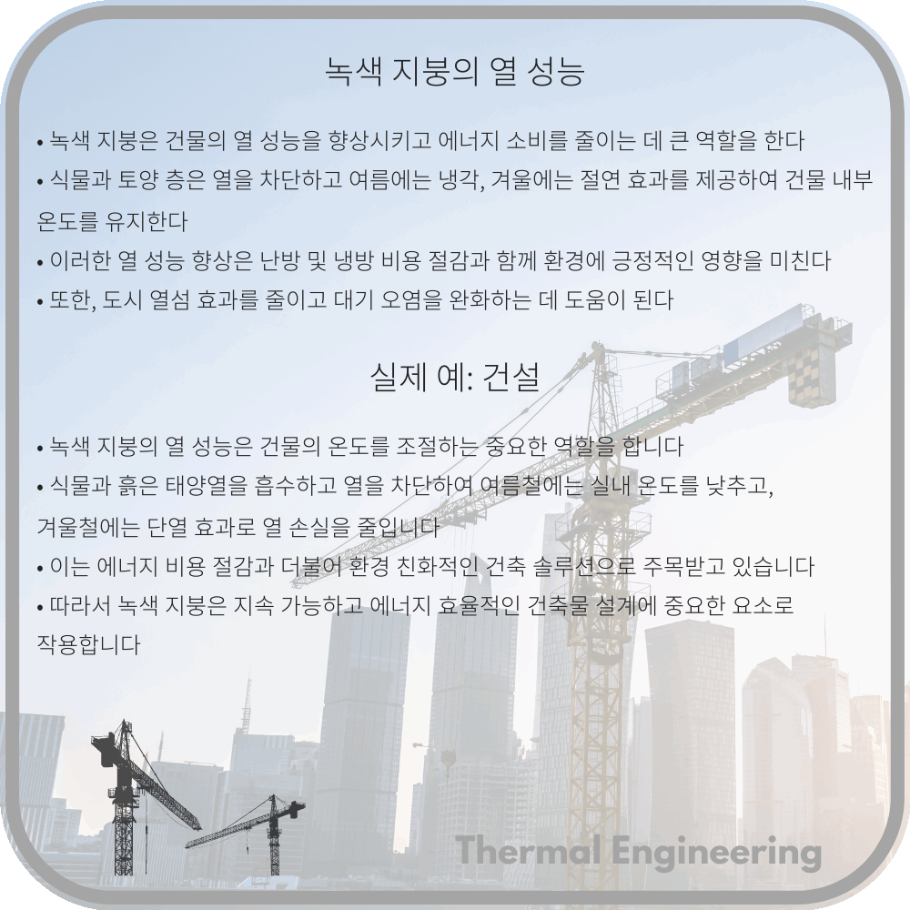 녹색 지붕의 열 성능