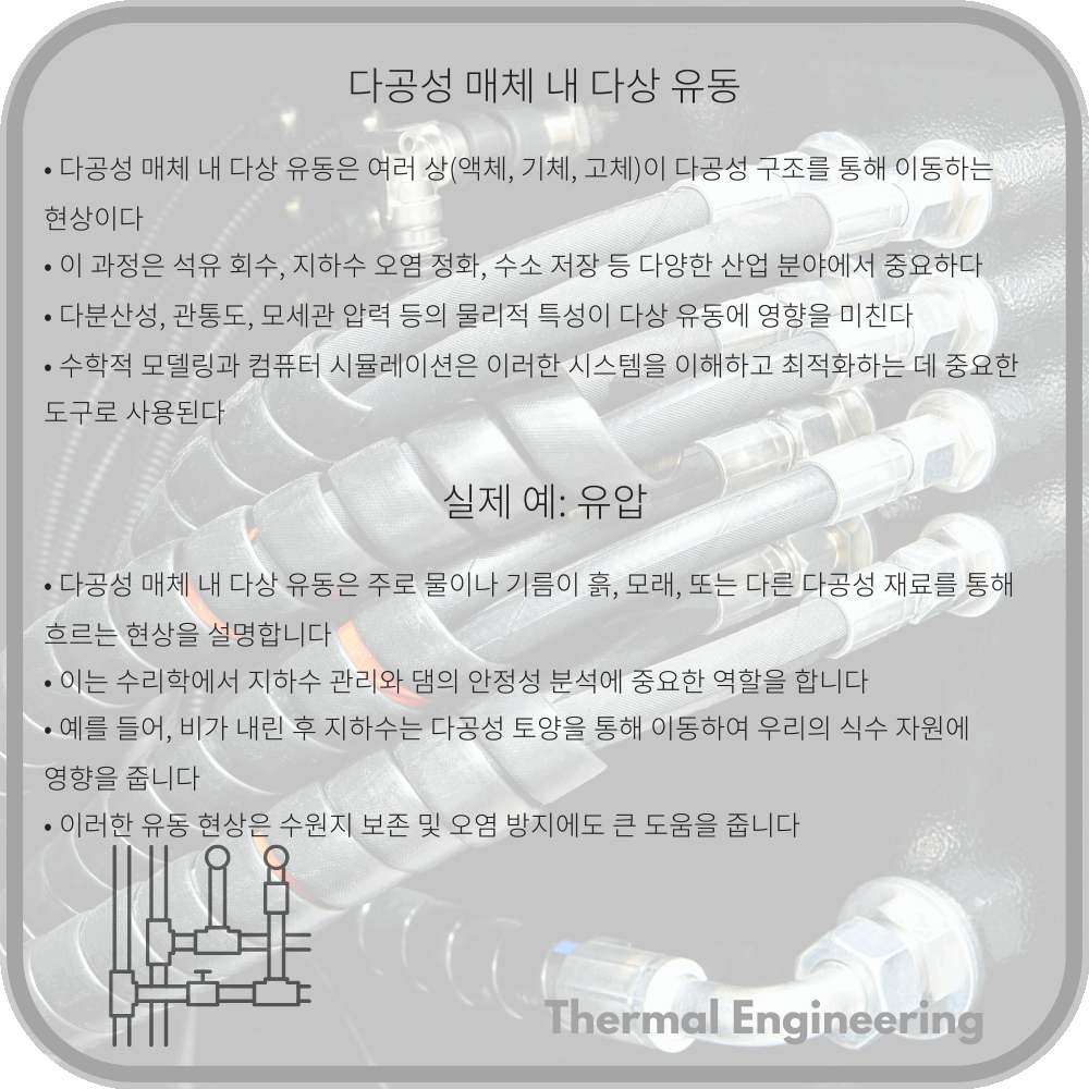 다공성 매체 내 다상 유동