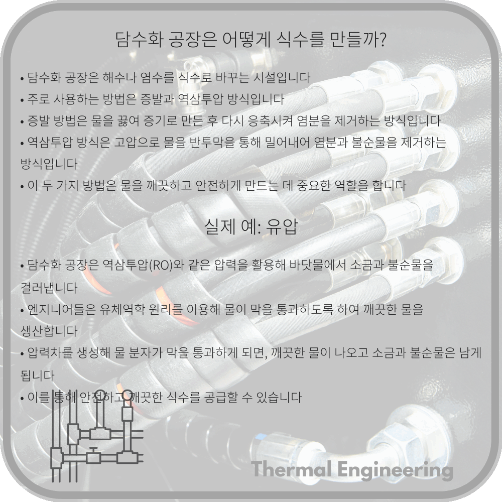 담수화 공장은 어떻게 식수를 만들까?