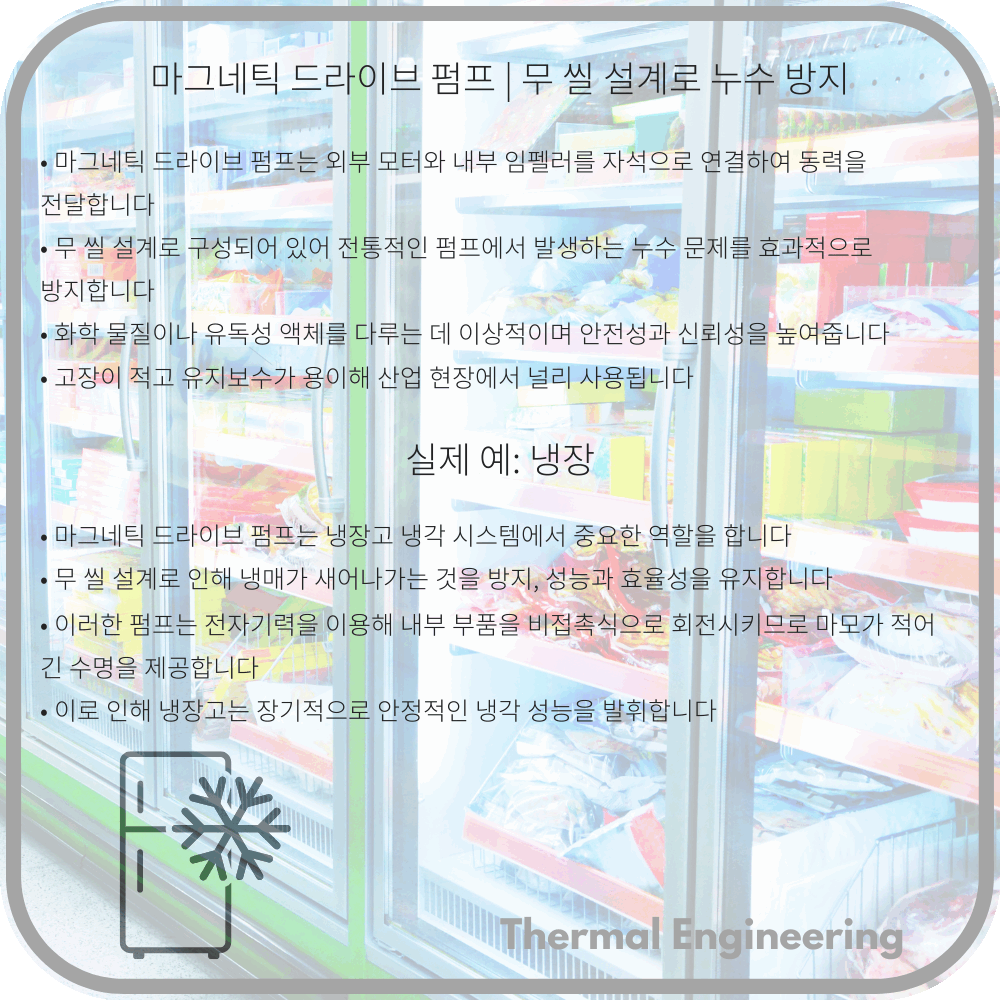 마그네틱 드라이브 펌프 | 무 씰 설계로 누수 방지