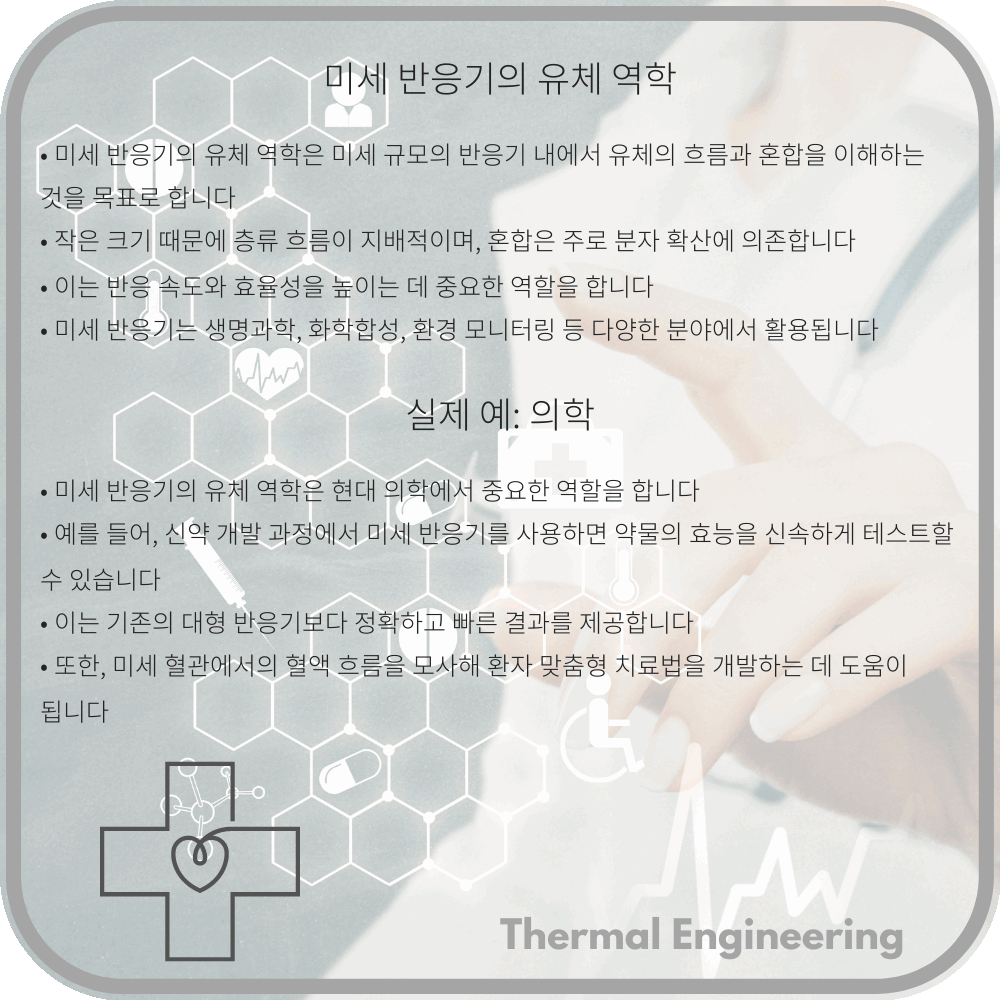 미세 반응기의 유체 역학