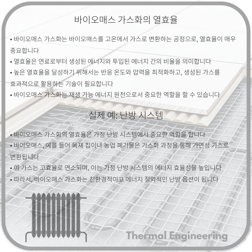 바이오매스 가스화의 열효율