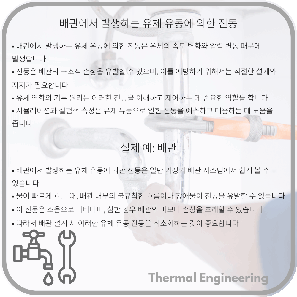 배관에서 발생하는 유체 유동에 의한 진동