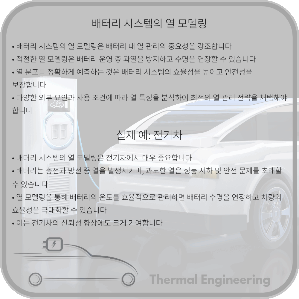 배터리 시스템의 열 모델링