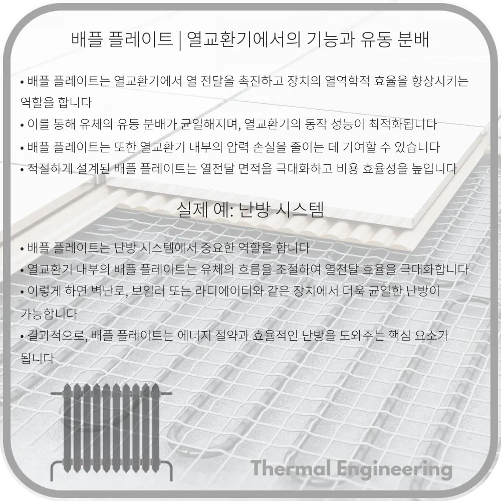 배플 플레이트 | 열교환기에서의 기능과 유동 분배