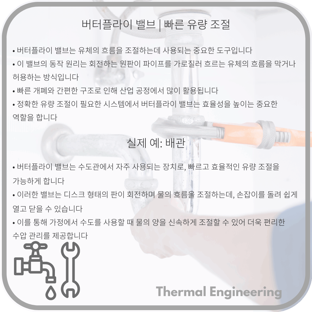 버터플라이 밸브 | 빠른 유량 조절