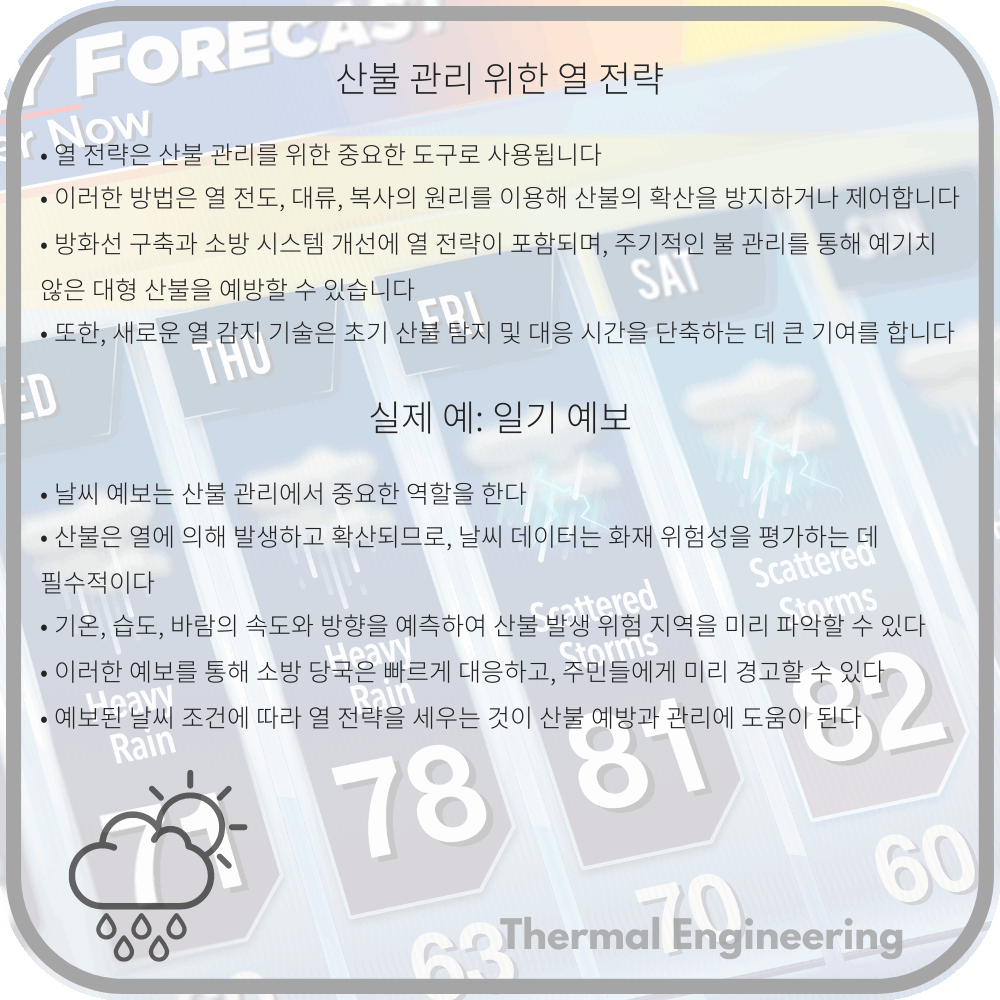 산불 관리 위한 열 전략