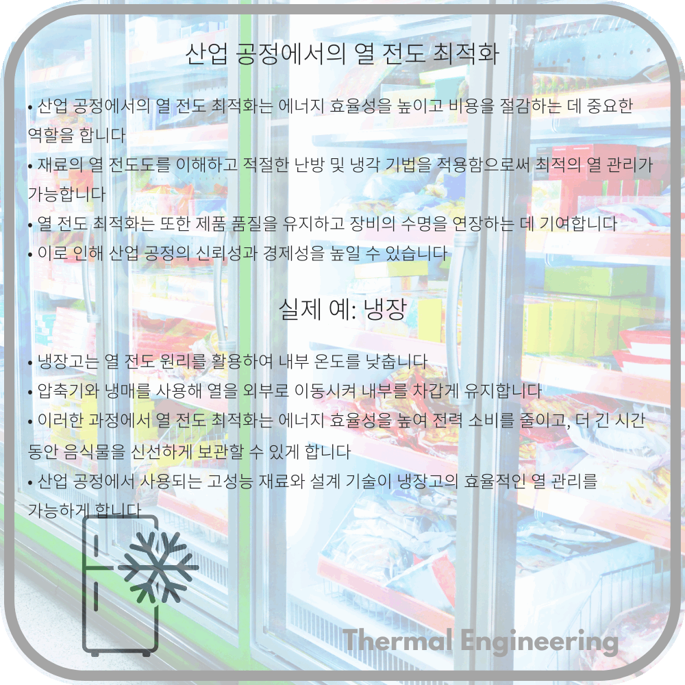 산업 공정에서의 열 전도 최적화