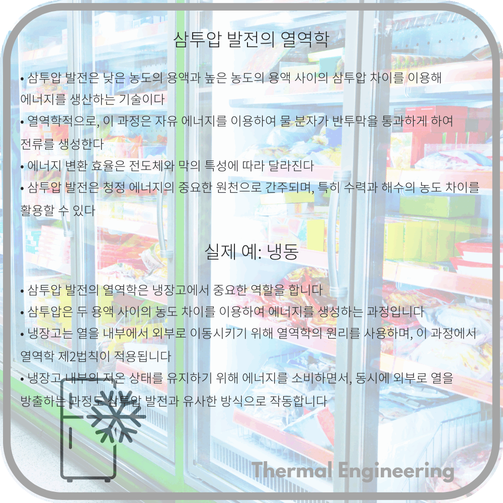 삼투압 발전의 열역학