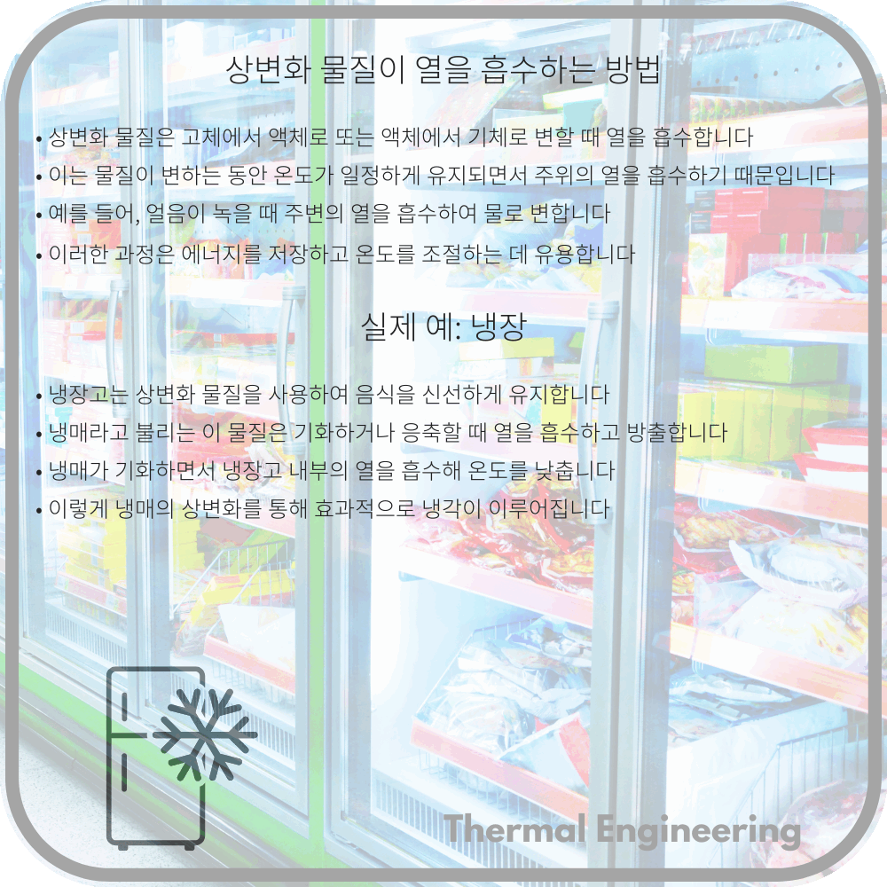 상변화 물질이 열을 흡수하는 방법