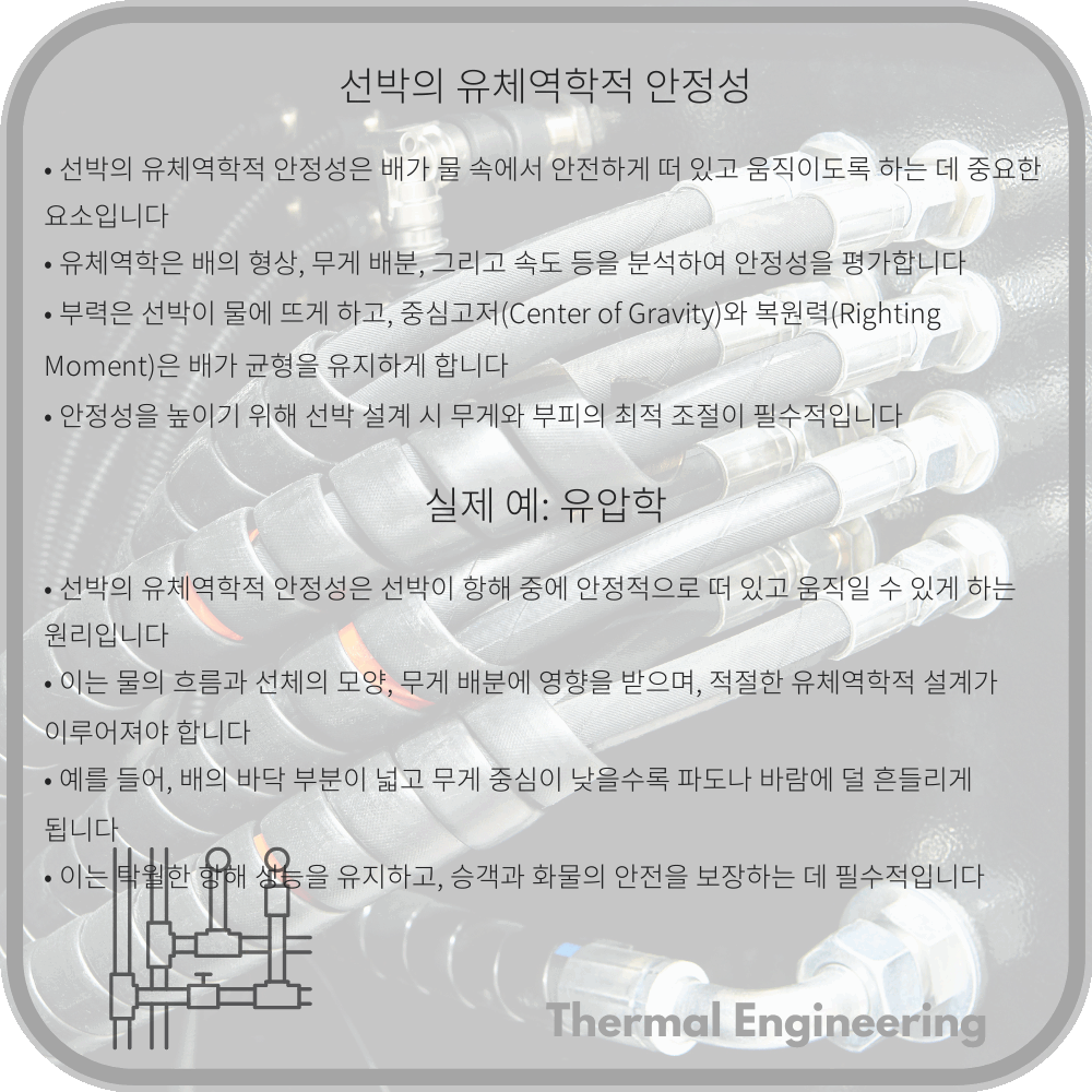 선박의 유체역학적 안정성